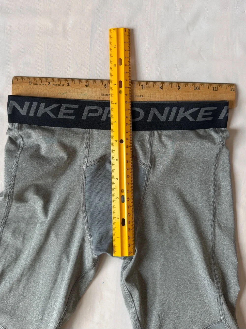 Nike Pro tights boys big kids gray dri-fit base layer training size M CK4546